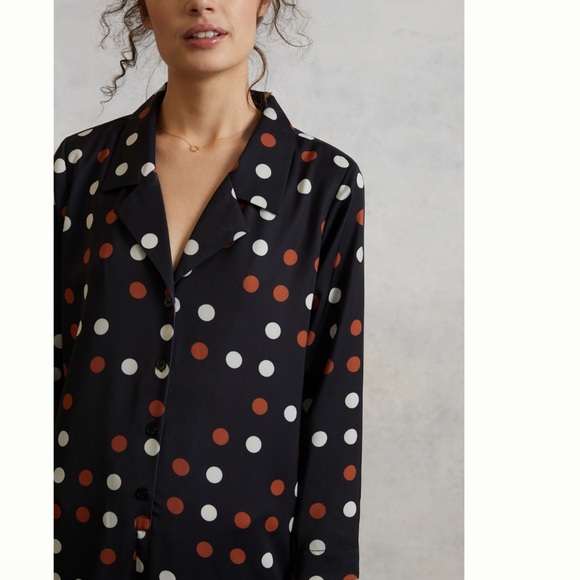 NWT Anthropologie Porridge Lacey LoveLand Silky Waistless Polka dot Jumpsuit S - Picture 6 of 16